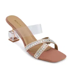 Rocia by Regal Women's Rose Gold Casual Sandals image 3