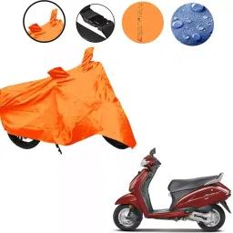 Auto Pearl Polyester Two Wheeler Cover for Honda Activa 4G Orange(Taffta Orange)-picture-28