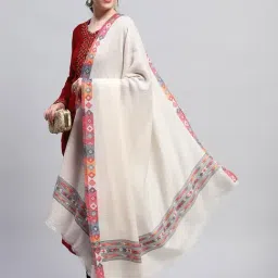 Monte Carlo Cream Printed Shawl-picture-5