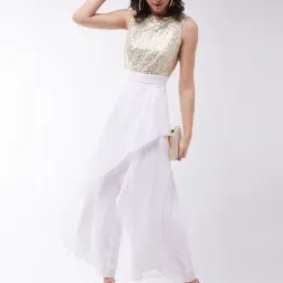 Miss Chase White Embellished Jumpsuit image 4