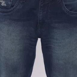 Cantabil Blue Regular Fit Lightly Washed Jeans image 4