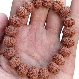 Divine souvenirs Unisex Wooden Rudraksha Beaded Elasticated Bracelet-image-31