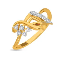 Kisna Diamond & Gold Jewellery Wing 14k (585) Diamond & Gold Ring For Women-picture-34
