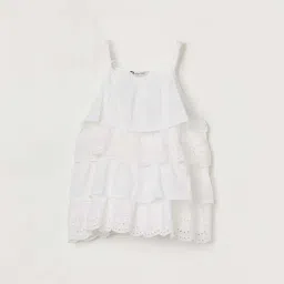 Fame Forever by Lifestyle Kids White Cotton Regular Fit Top-picture-17