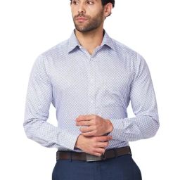 Raymond Blue Cotton Classic Fit Printed Shirts-picture-41