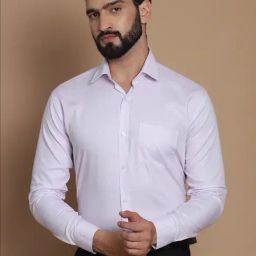 Tag 7 Lavender Cotton Regular Fit Texture Shirt-image-97