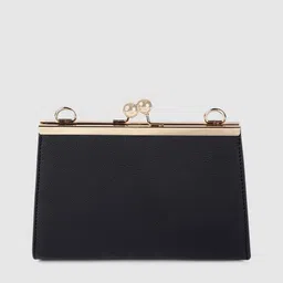 Fastrack Black Solid Clutch image 3