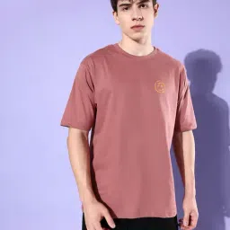 Difference of Opinion Dusty Pink Loose Fit Graphic Print Oversized Cotton Crew T-Shirt-picture-14