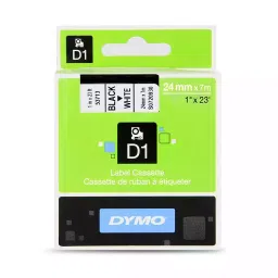 DYMO S0720980 D1 24 x 7mm Label Maker Tape (Black/Yellow) image 1