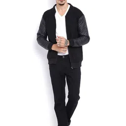 Campus Sutra Men Colourblocked Lightweight Bomber Jacket image 2