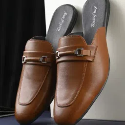 San Frissco Men's Tan Mule Shoes-picture-36