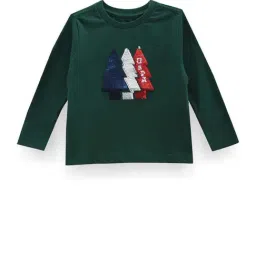 U.S. Polo Assn. Boys Green Cotton Embellished Full Sleeves T-Shirt-picture-22