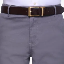 The Roadster Lifestyle Co Men Textured Reversible Buckle Formal Belt image 5