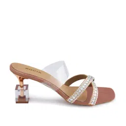 Rocia by Regal Women's Rose Gold Casual Sandals image 2