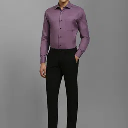 Louis Philippe Spread Collar Pure Cotton Formal Shirt image 5