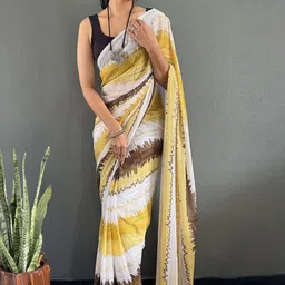 HERE&NOW Women Tie and Dye Saree image 5