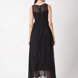 Miss Chase Women Embroidered Georgette Fit and Flare Maxi Dress image 4