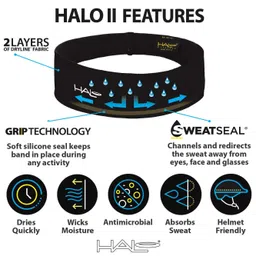 Halo Headband II Pullover Sweatband - Unisex Adults Athletes - Storm - One Size Fits All image 2