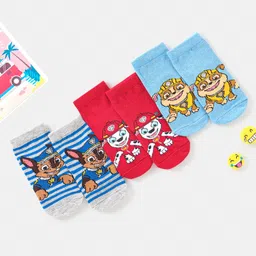 Cute Walk by Babyhug Non Terry Cotton Knit Ankle Length Anti Bacterial Socks Puppy Design Pack of 3 - Multicolour-picture-21