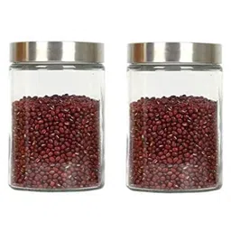 Femora Borosilicate Glass Screw Jar With Steel Lid, 550 ml, Set of 2-picture-9
