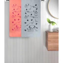FABINALIV Set of 2 Multicolor Cartoon 300 GSM Cotton Kids Bath Towels (115X60 cm)-image-19