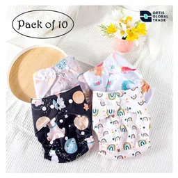 Ortis Free SizeQuick Dry UltraThin Pads Leakage Proof Reusable Cloth Diaper Multicolor Outer Shell only | (No inserts included) (Pack of 10)-picture-13