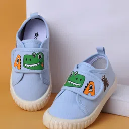 Cute Walk by Babyhug Casual Shoes With Velcro Closure & Dino Print - Blue-picture-27