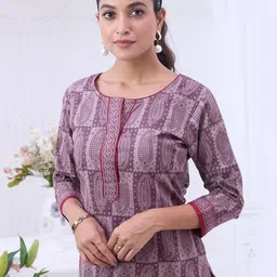 Jevi Prints Paisley Printed Cotton straight Kurta image 2