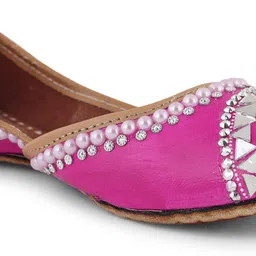 PehnawaCraft Adaa Pink Punjabi Jutti for women Casuals For Women-picture-28