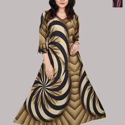 PURSA Pack of 2 Abstract Printed V-Neck Satin Maxi Nightdress-picture-25