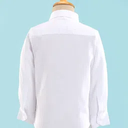 Robo Fry Cotton Lycra Full Sleeves Shirt with Bow and Pants Set Checks - White image 4