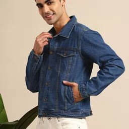 Mast & Harbour Spread Collar Denim Jacket image 3