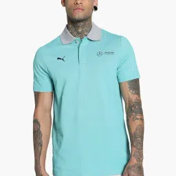 Puma Grey Cotton Regular fit Mercedes-AMG Petronas F1¿ Two-Tone Motorsport Polo-picture-16
