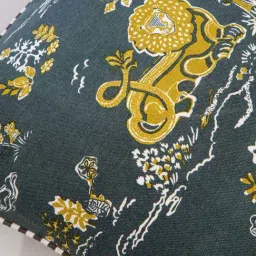 freedom tree Resting Lion Cotton Duck Neutral And Yellow Cushion Cover - 14 X 36 Inches image 4