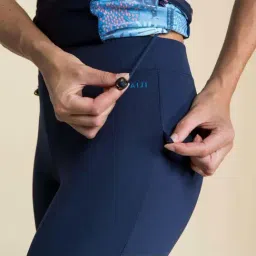 Nabaiji by Decathlon Navy Blue Plain Swimming Leggings image 4