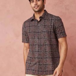 Fabindia Black Cotton Straight Fit Printed Shirt-picture-2