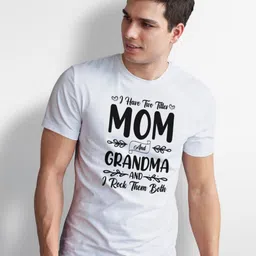 Seekbuylove Typography Printed Round Neck Pure Cotton T-shirt-picture-15