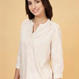Honey by Pantaloons White Striped Top image 3