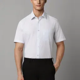 Louis Philippe White Regular Fit Checks Shirt-picture-23