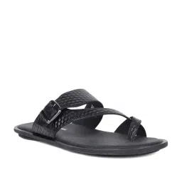 Hush Puppies by Bata Men's Black Cross Strap Sandals-image-21