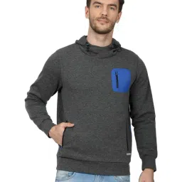 Monte Carlo Grey Textured Hooded Sweatshirt-picture-44