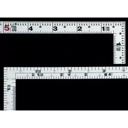 Shinwa Rules Stainless Steel Curved Scale Flat Silver 25.4 mm (1 Inch) Measurement Range, 68535731 image 3