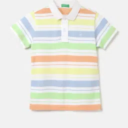 United Colors of Benetton Kids Multicolor Striped Polo T-Shirt-picture-19