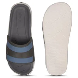 Bata Men's Grey Slides image 3