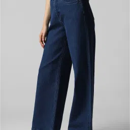 Van Heusen Dark Blue Cotton Regular Fit Mid Rise Jeans image 3