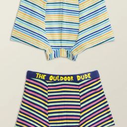 XY Life Kids Yellow & Blue Striped Trunks (Pack of 2)-picture-28