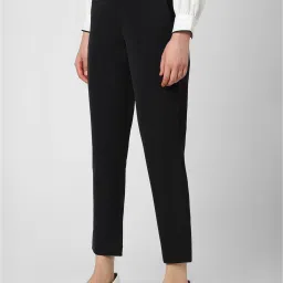 Van Heusen Black Regular Fit Mid Rise Trousers image 3