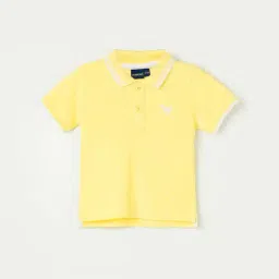 Juniors by Lifestyle Yellow Cotton Logo Polo T-Shirt-picture-31