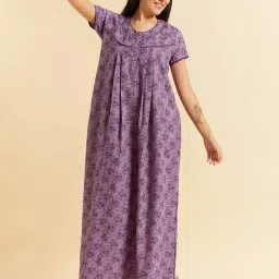Sweet Dreams Purple Printed Nighty image 3