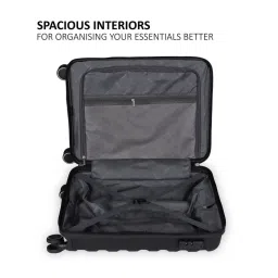 Priority Black 4 Wheels Large Hard Cabin Trolley Bag 50.8 cm image 3